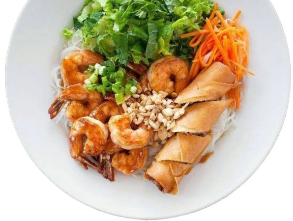 66.  BBQ Shrimp over Vermicelli