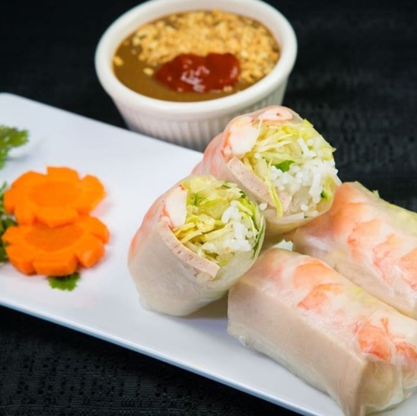 2. Steamed Spring Rolls (2) with Shrimp & Pork, or Shrimp & Chicken