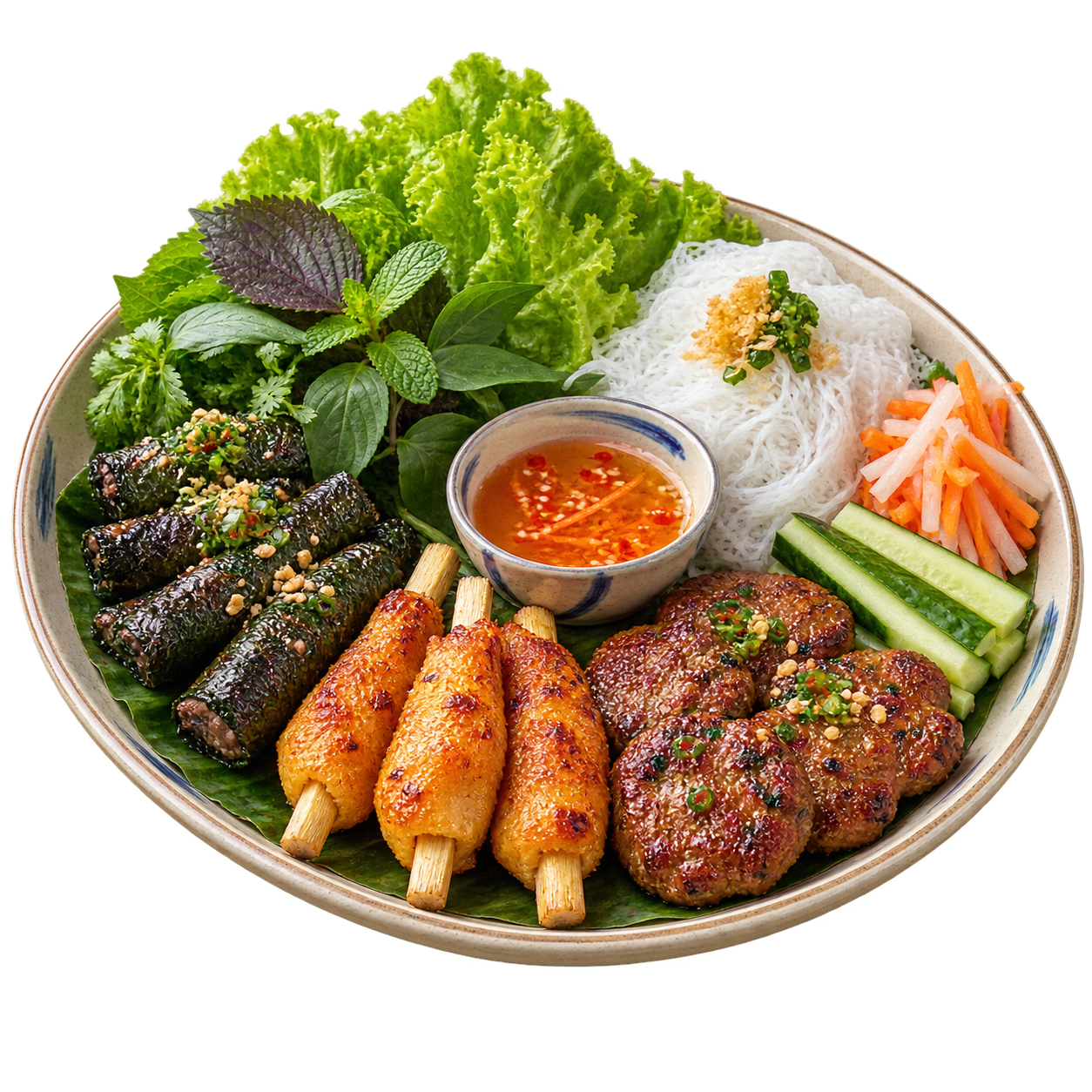 Vietnamese cuisine platter