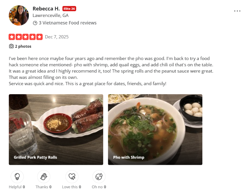Customer review
