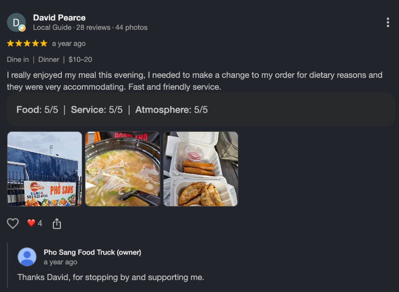 Customer review