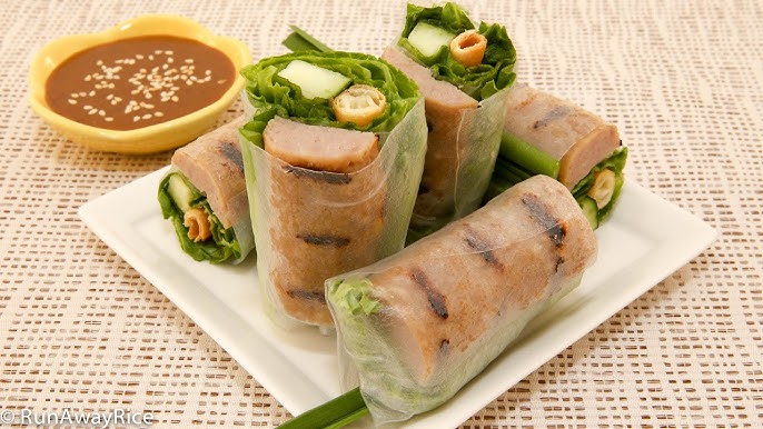 #4. Grilled Pork Sausage Spring Rolls – Nem Nuong Cuon