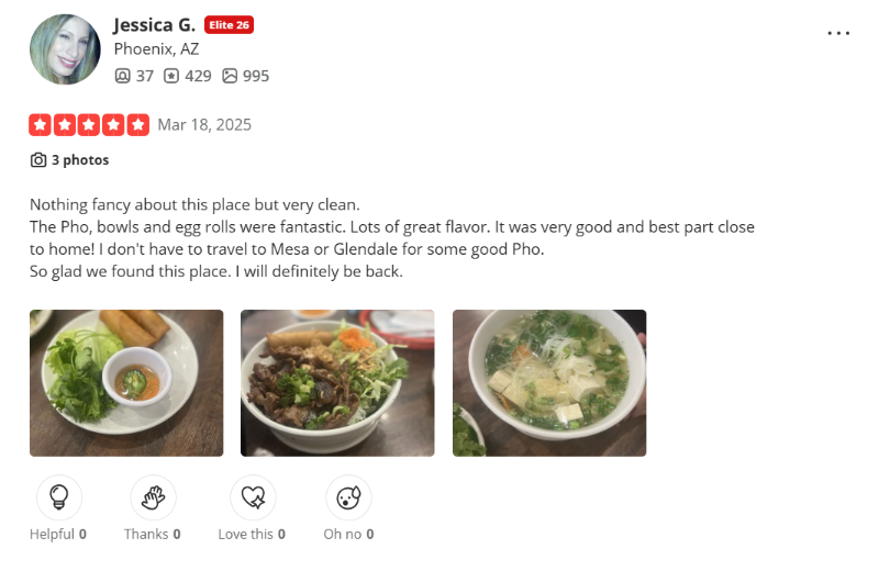 Customer review