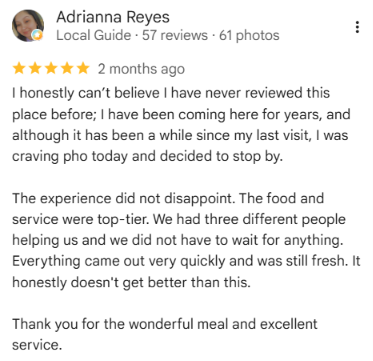 Customer review