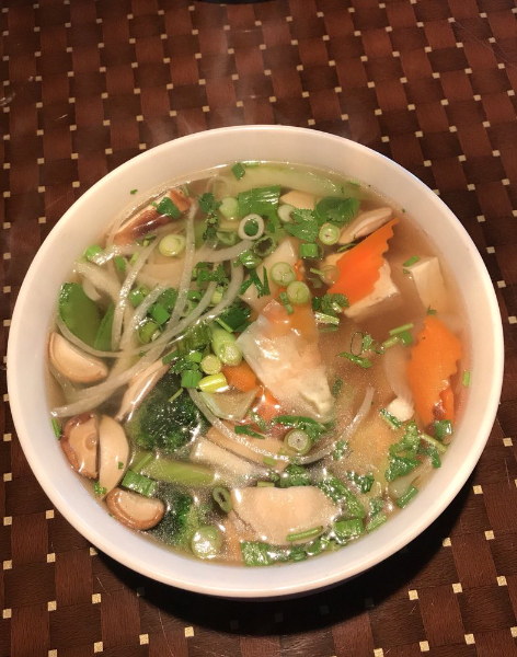 60.. Vegetable Rice Noodle or Egg Noodle Soup (Hu Tien Hoac Mi Chay)