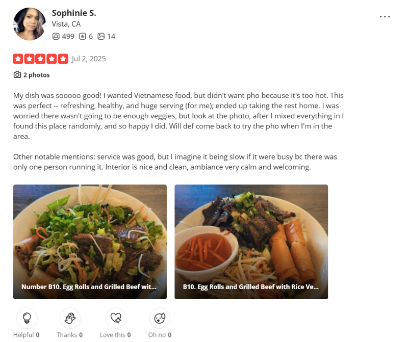 Customer review