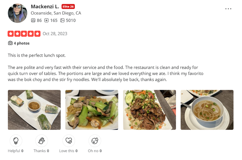 Customer review