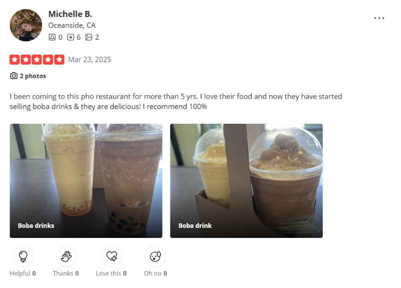 Customer review