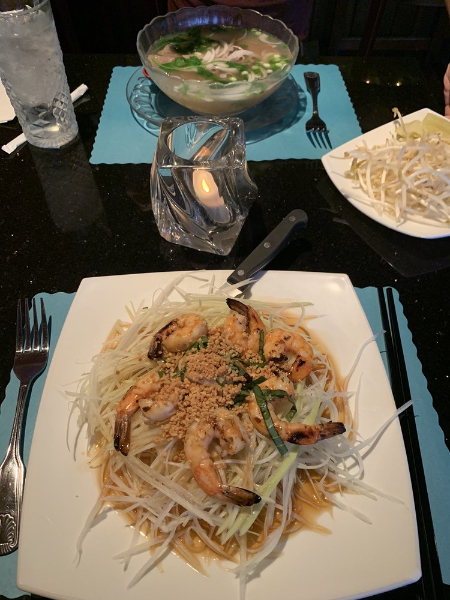 13. Raw Papaya with Grilled Shrimp