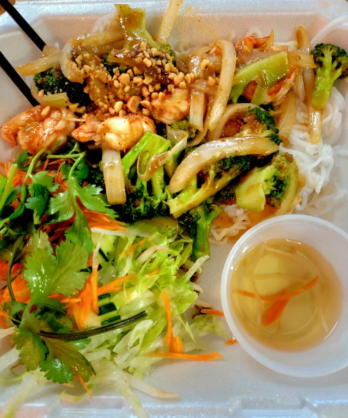 57. Stir-Fried Shrimp and Broccoli with Vermicelli