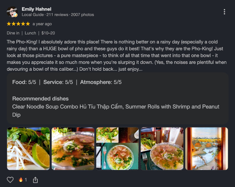 Customer review