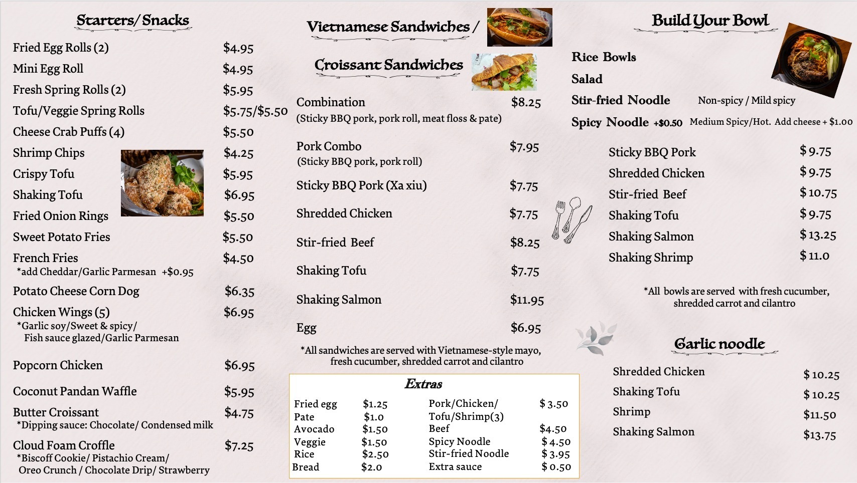C'Tea Boba & Sandwiches menu 1