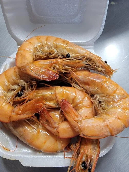 Seafood paella in a pan