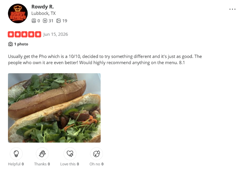 Customer review