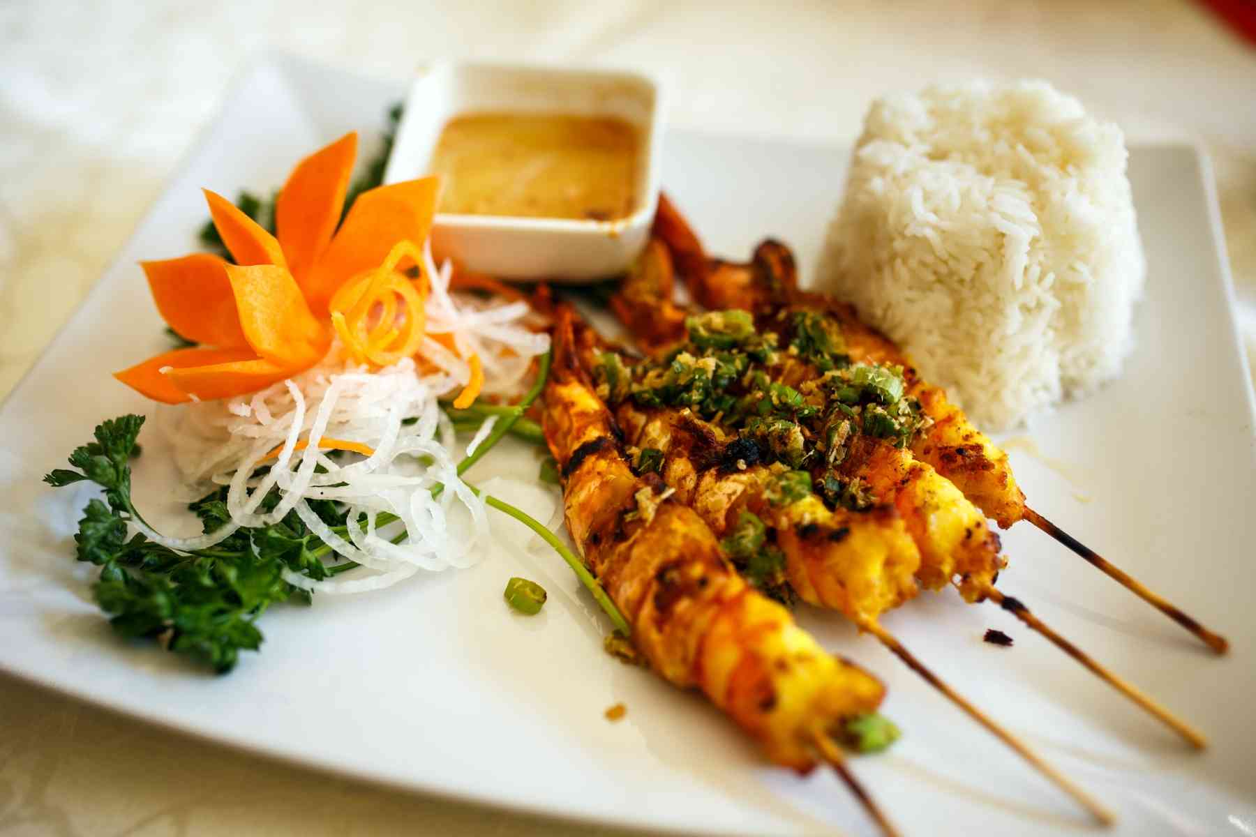CM1. Grilled Prawns Rice Plates