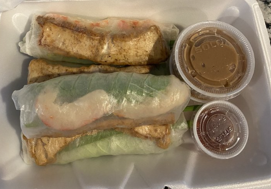A1. . Tofu Salad Rolls with Peanut Sauce (2 Rolls)