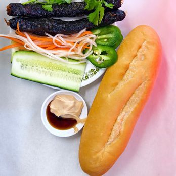 BM9. . Vegan Seaweed Sausage Baguette with Matcha Mayo