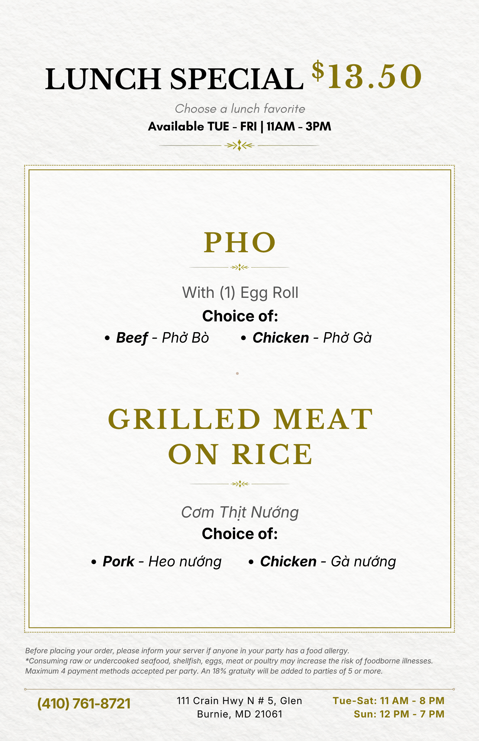 Pho Miss Saigon menu image 1