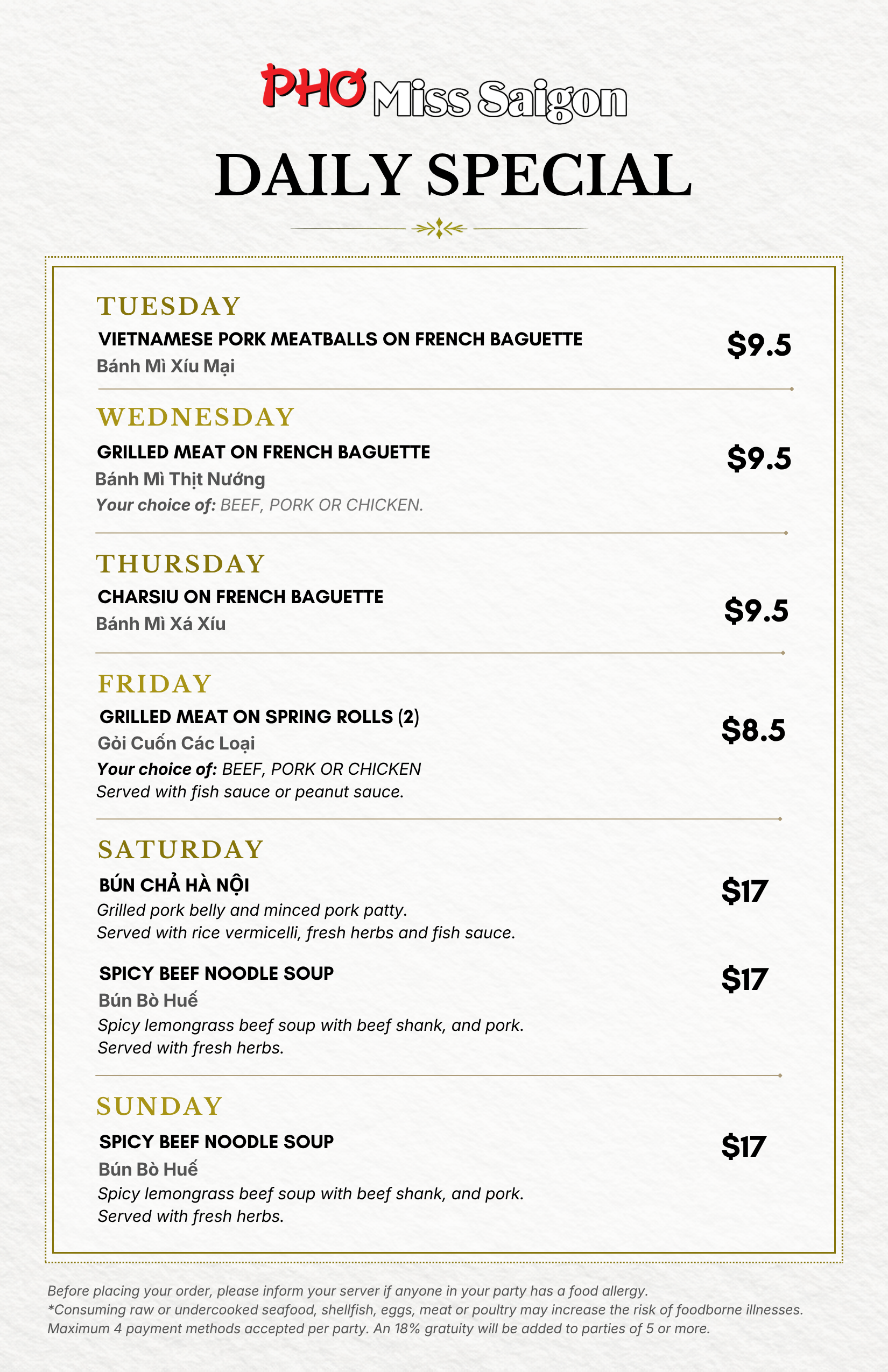 Pho Miss Saigon menu image 2