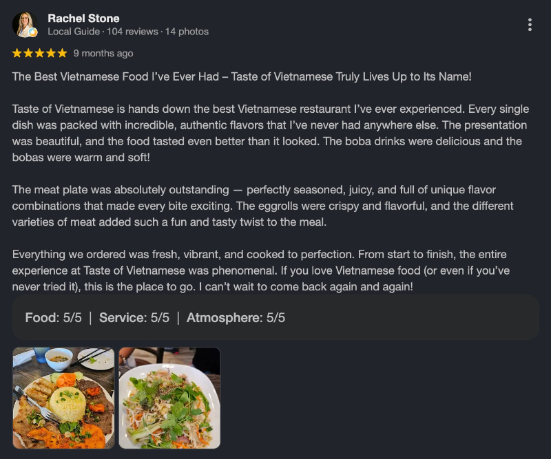 Customer review