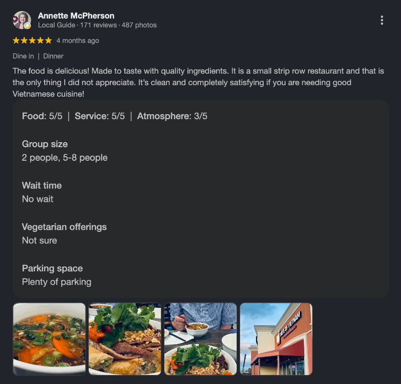 Customer review