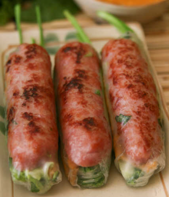 03. Spring Rolls with Pork Patty Sausage (Goi Cuon Nem Nuong)