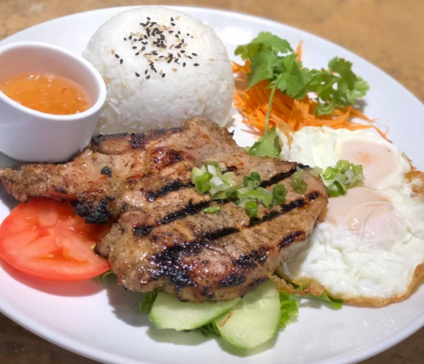 02. Pork Chop & Egg Rice Plate (Com Tam Suon Trung)