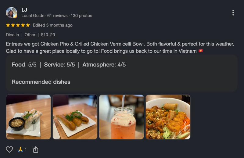 Customer review