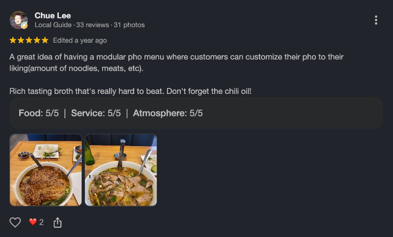 Customer review