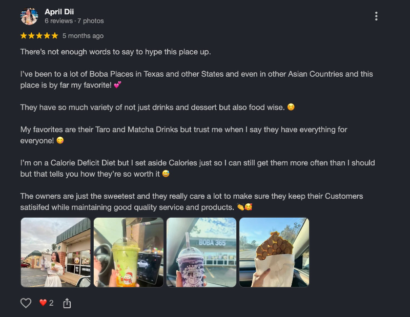 Customer review