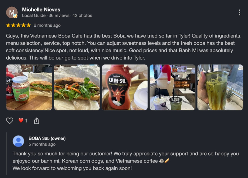 Customer review