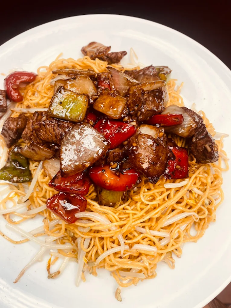 N3. Shaking Beef Stir Fried Egg Noodle (Mi Xao Mem Bo Luc Lac)