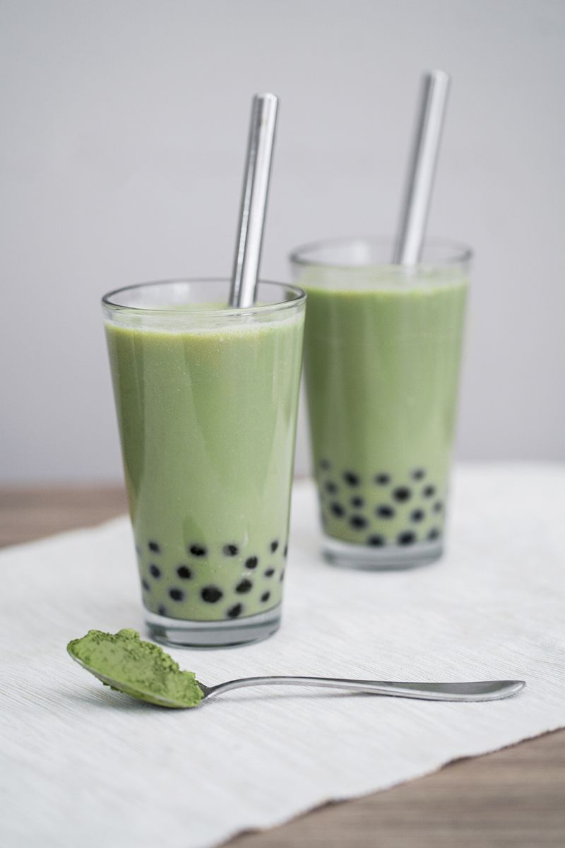 Green Tea Boba Smoothie