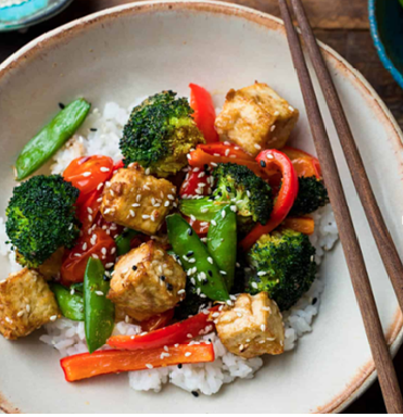 5. Tofu and Vegetable (Com Đau Hu Va Rau Cu)