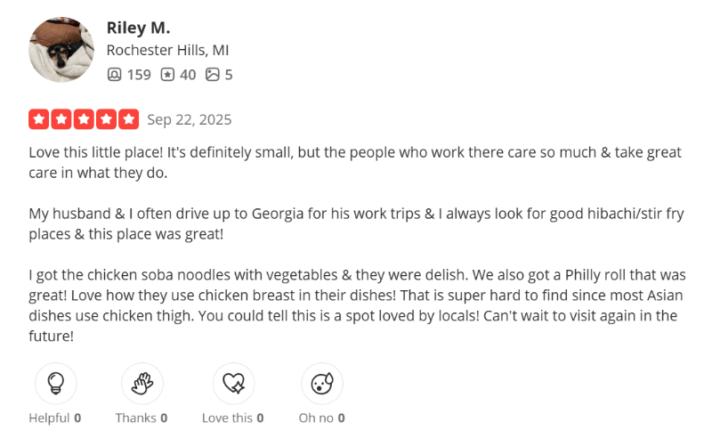 Customer review
